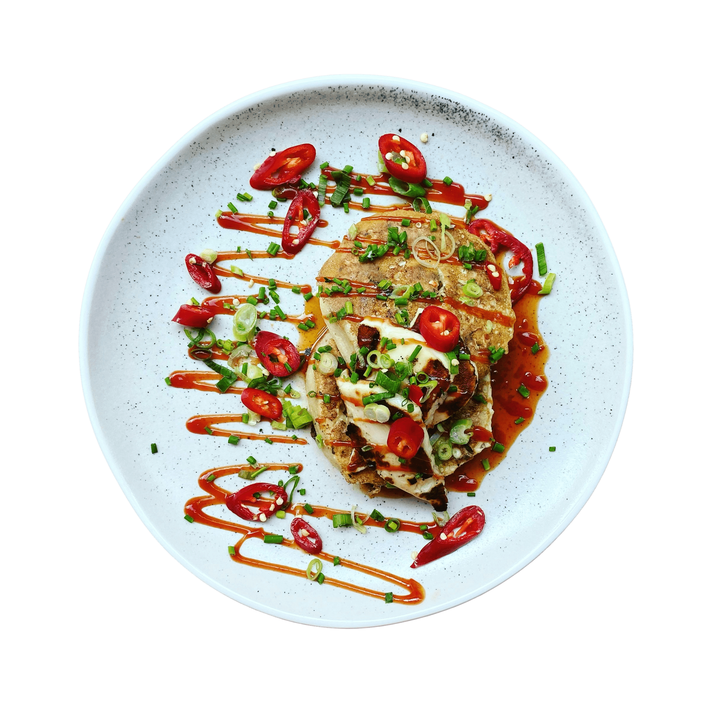 A plate of food by david